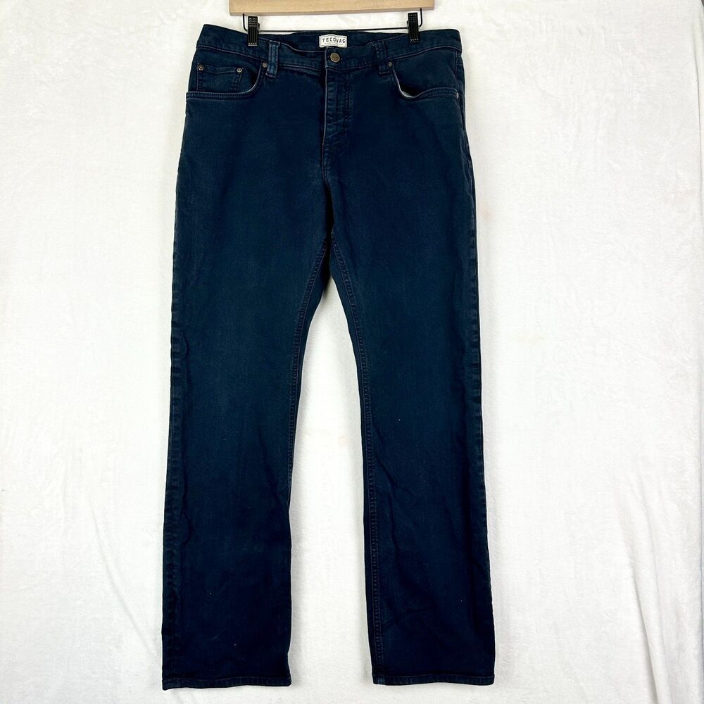 Tecovas Men's Straight Leg Five Pocket Comfort Jean Size 36x34 Navy Blue